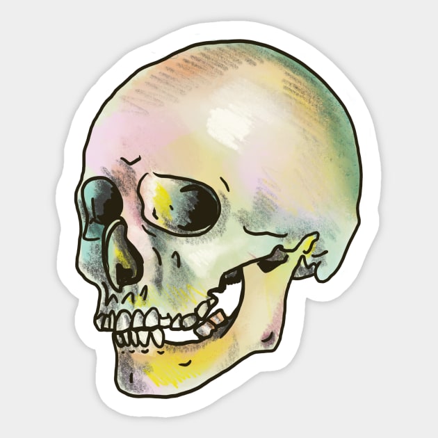 Skull Sticker by shehitsback